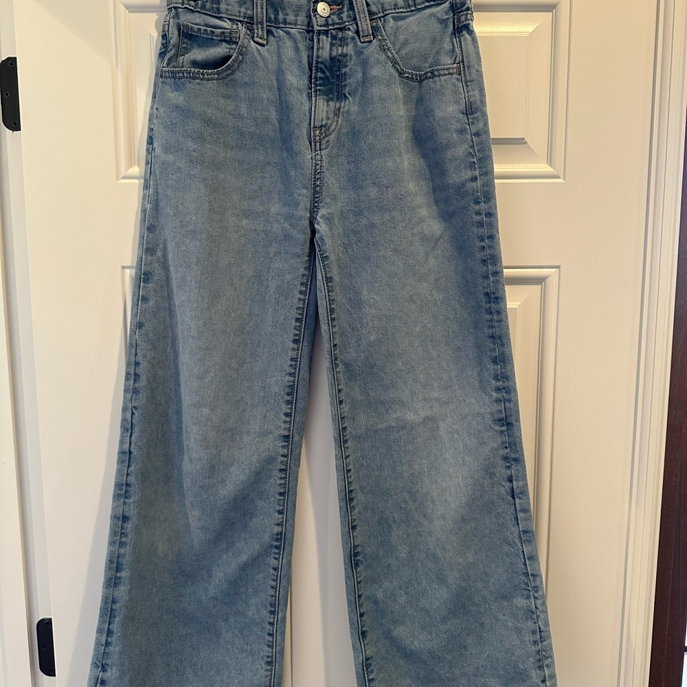 Classic Light Blue Wide-Leg Girls Jeans Old Navy